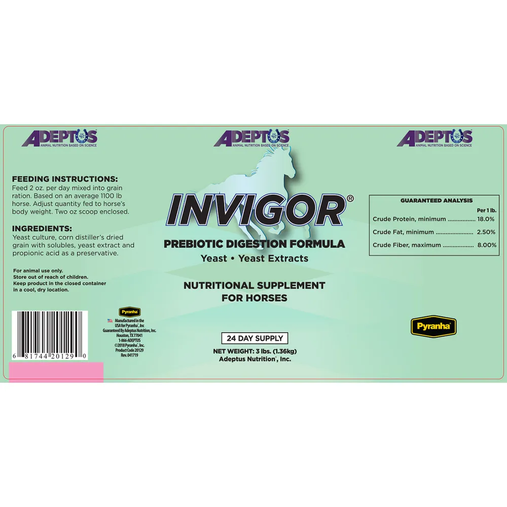 Invigor Yeast And Yeast Extract Prebiotic Digestion Formula For Horses - Image 2