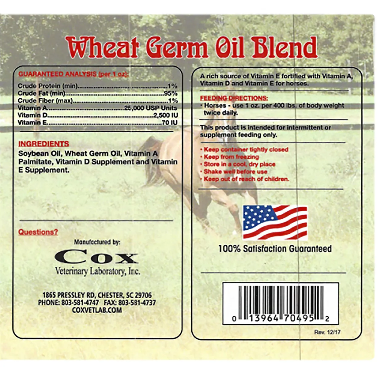 Wheat Germ Oil Blend For Horses - Image 2